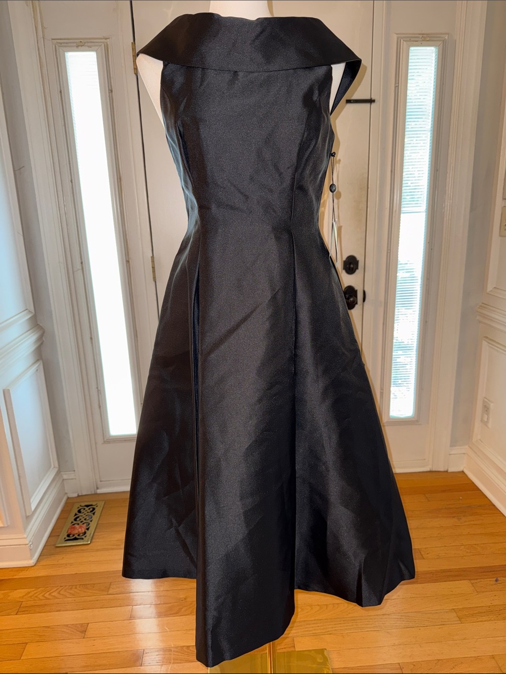 ADRIANNA PAPELL AP1E211809 ROLL NECK MIKADO DRESS